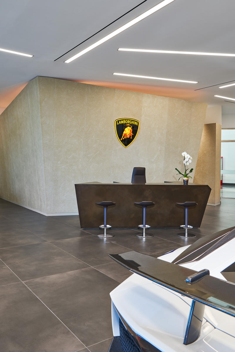 Architect: VA-Spaces   |   Project: Lamborghini Showroom, Sterling, VA