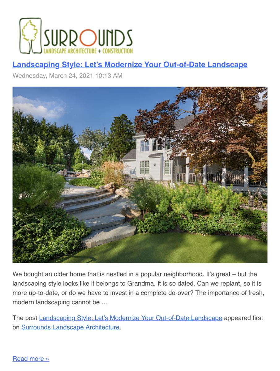 Surrounds Landscaping email campaign