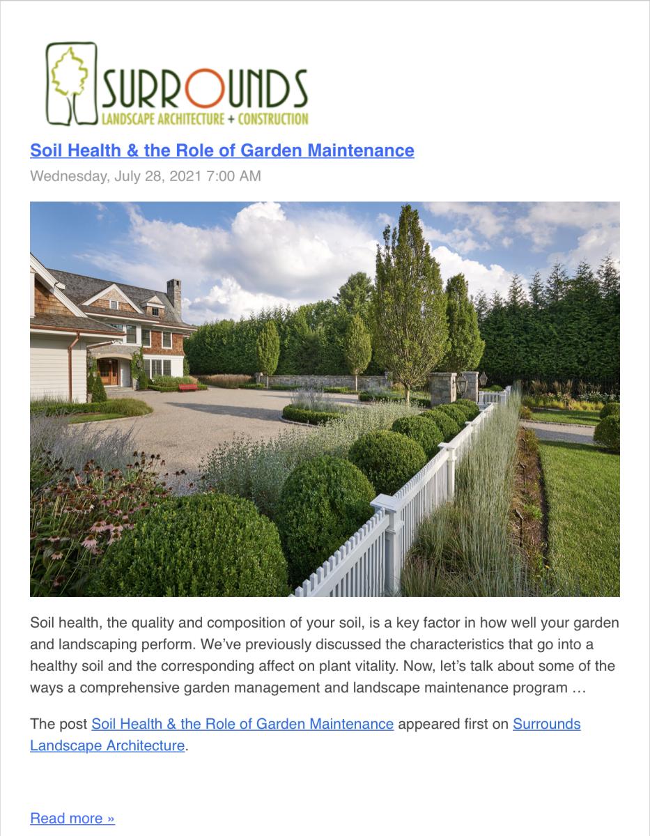 Surrounds Landscaping email campaign