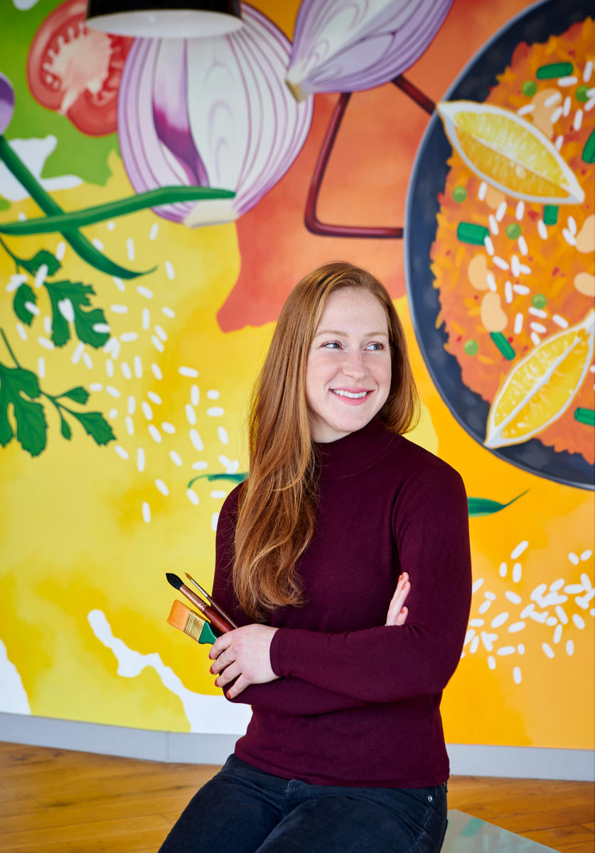 Artist Portrait | Marcella Kriebel Art + Illustration | World Central Kitchen mural