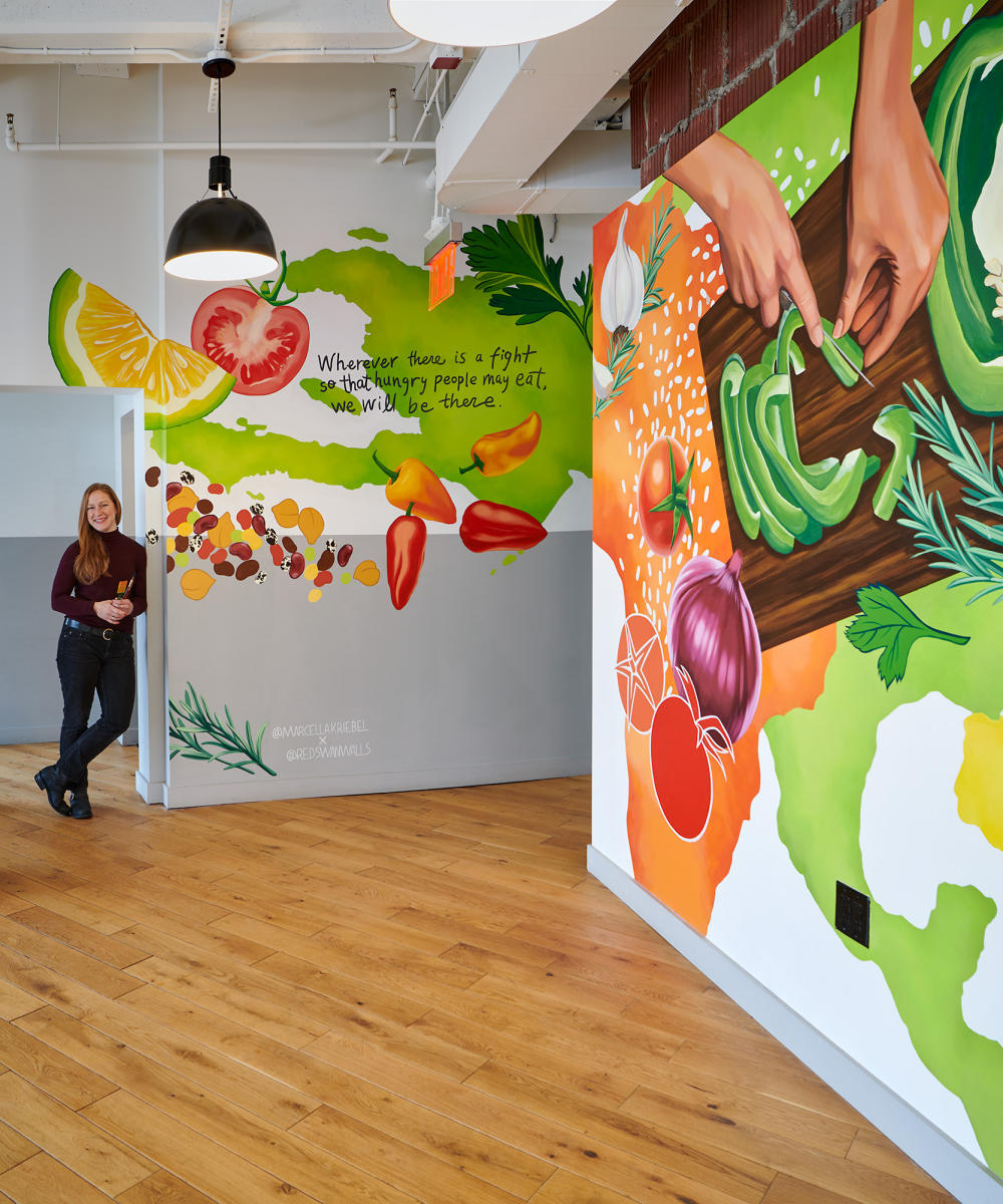 Artist Portrait | Marcella Kriebel Art + Illustration | World Central Kitchen mural